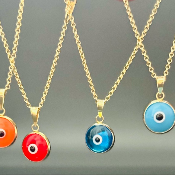 14 Carat Gold Evil Eye Pendant (Price for 1 piece, without chain) - Picture 10 of 11